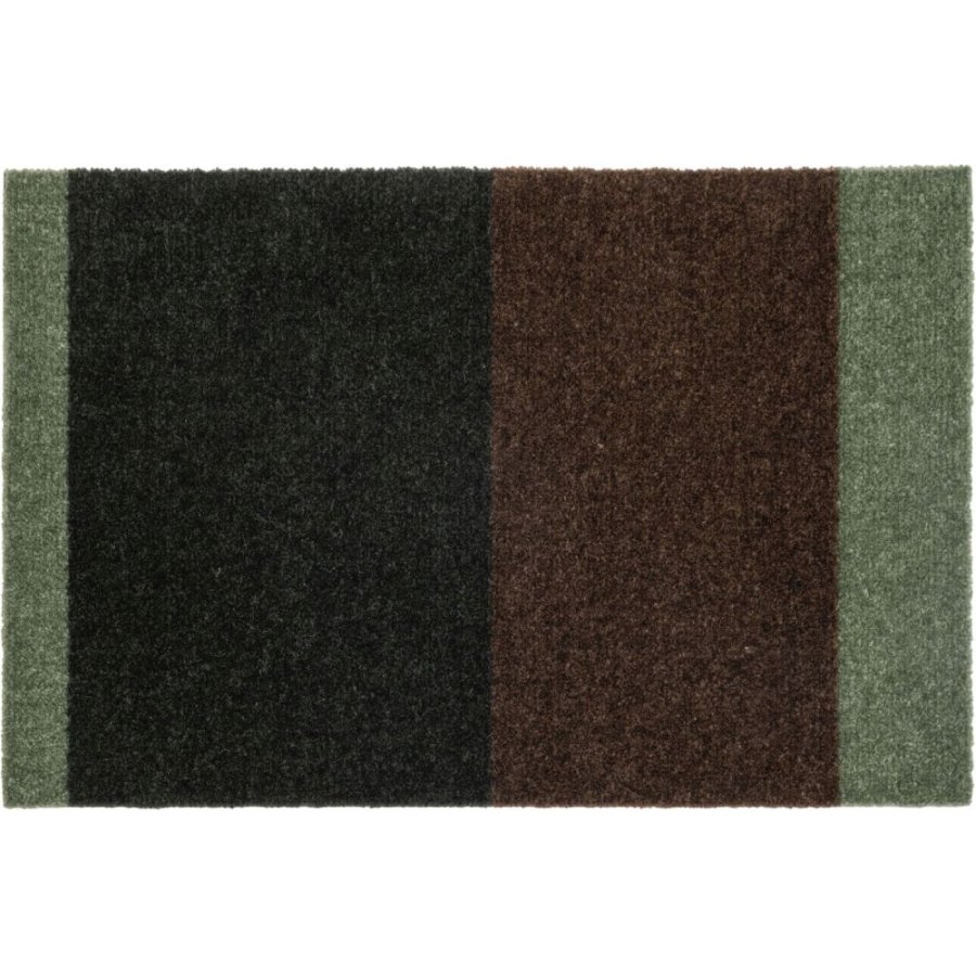 Tica Copenhagen Stripes Bodenmatte 40x60 cm, Gr&uuml;n/Braun