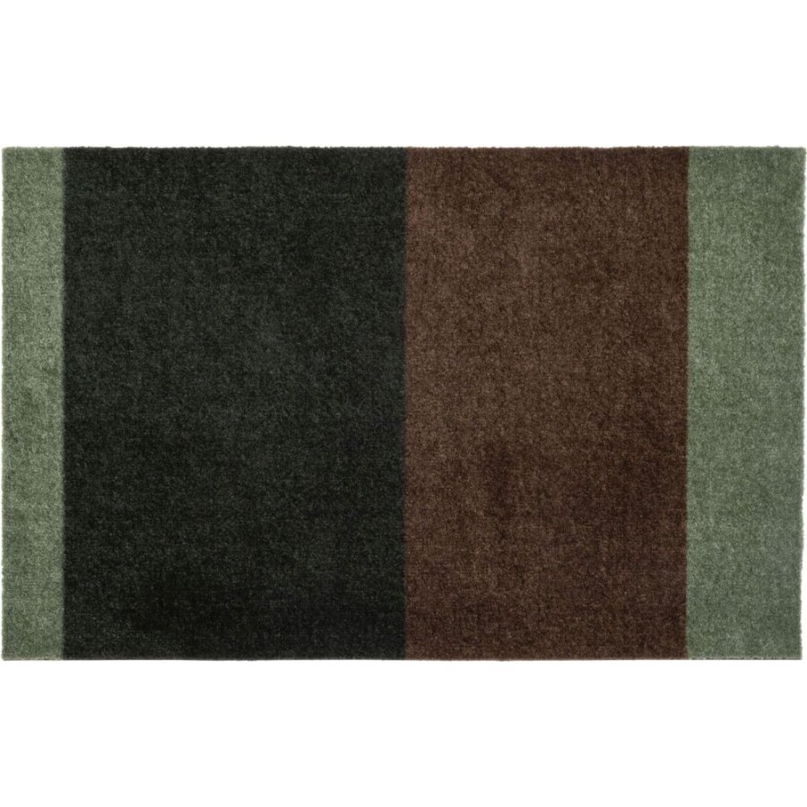 Tica Copenhagen Stripes Bodenmatte 60x90 cm, Gr&uuml;n/Braun
