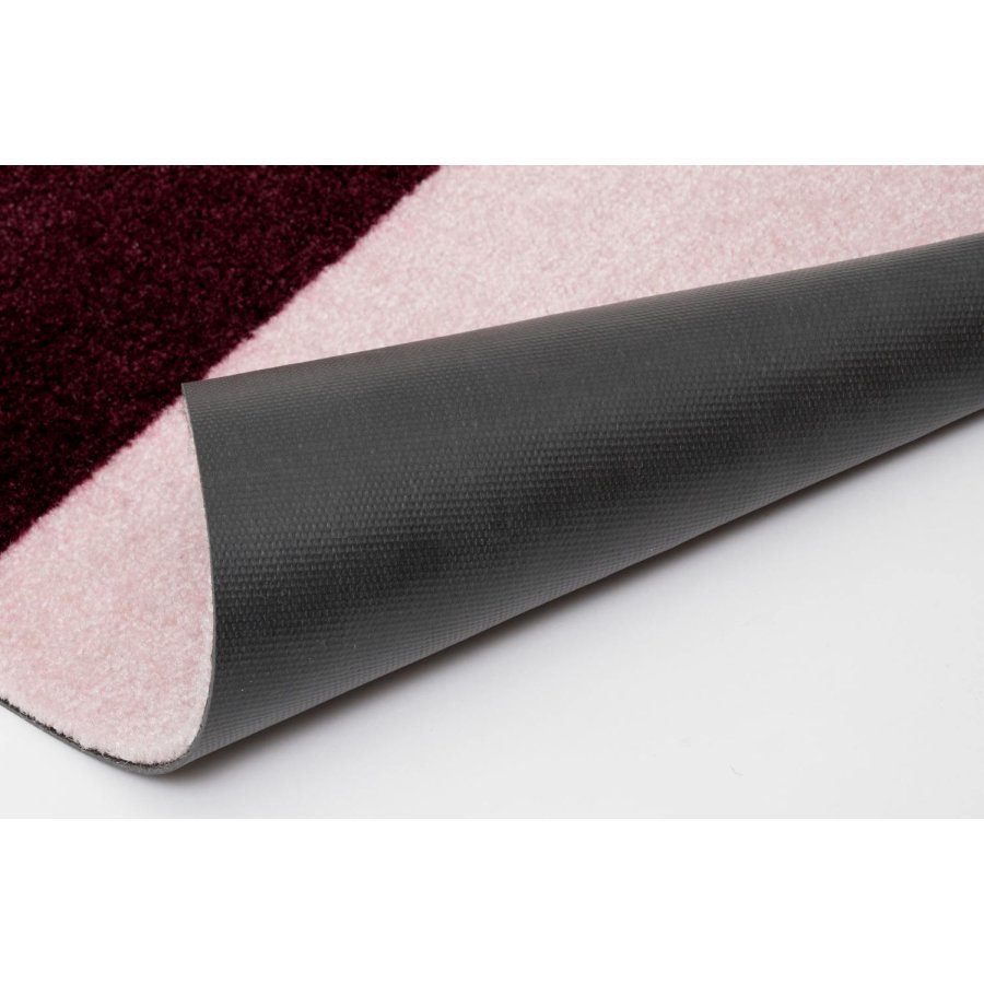 Tica Copenhagen Stripes Horisontal Gulvmtte 40x60 cm, Bordeaux/Rose/Sand