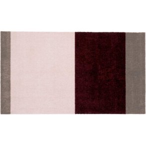 Tica Copenhagen Stripes Horisontal Gulvmåtte 67x120 cm, Bordeaux/Rose/Sand