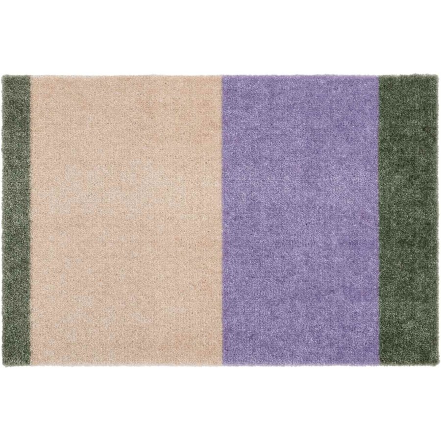 Tica Copenhagen Stripes Horisontal Gulvmtte 40x60 cm, Lilla/Ivory/Grn