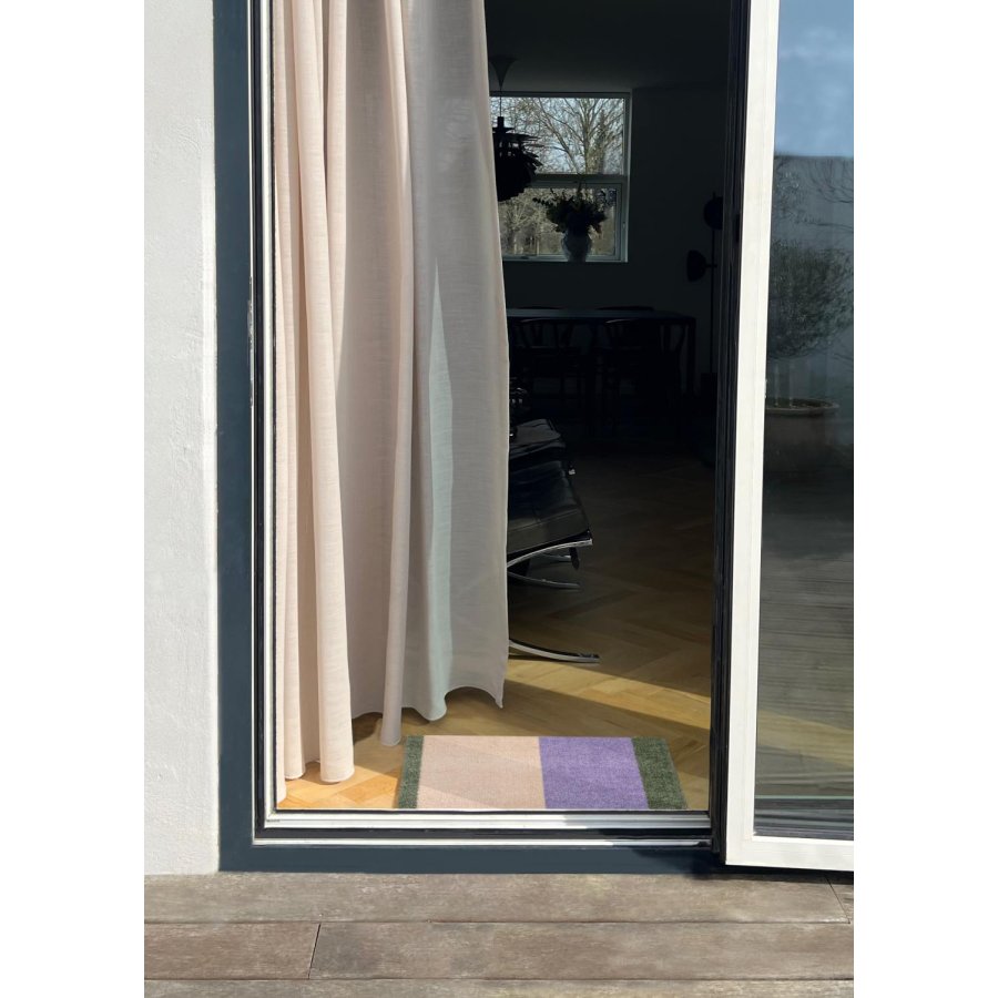 Tica Copenhagen Stripes Horisontal Gulvmtte 40x60 cm, Lilla/Ivory/Grn