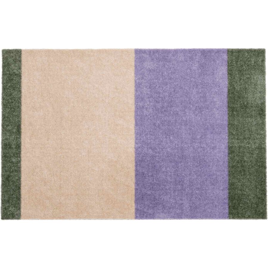Tica Copenhagen Stripes Horisontal Gulvmtte 60x90 cm, Lilla/Ivory/Grn