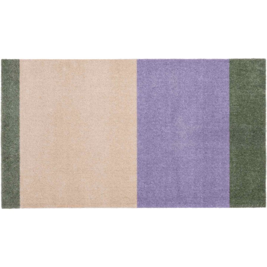 Tica Copenhagen Stripes Horisontal Gulvmtte 67x120 cm, Lilla/Ivory/Grn