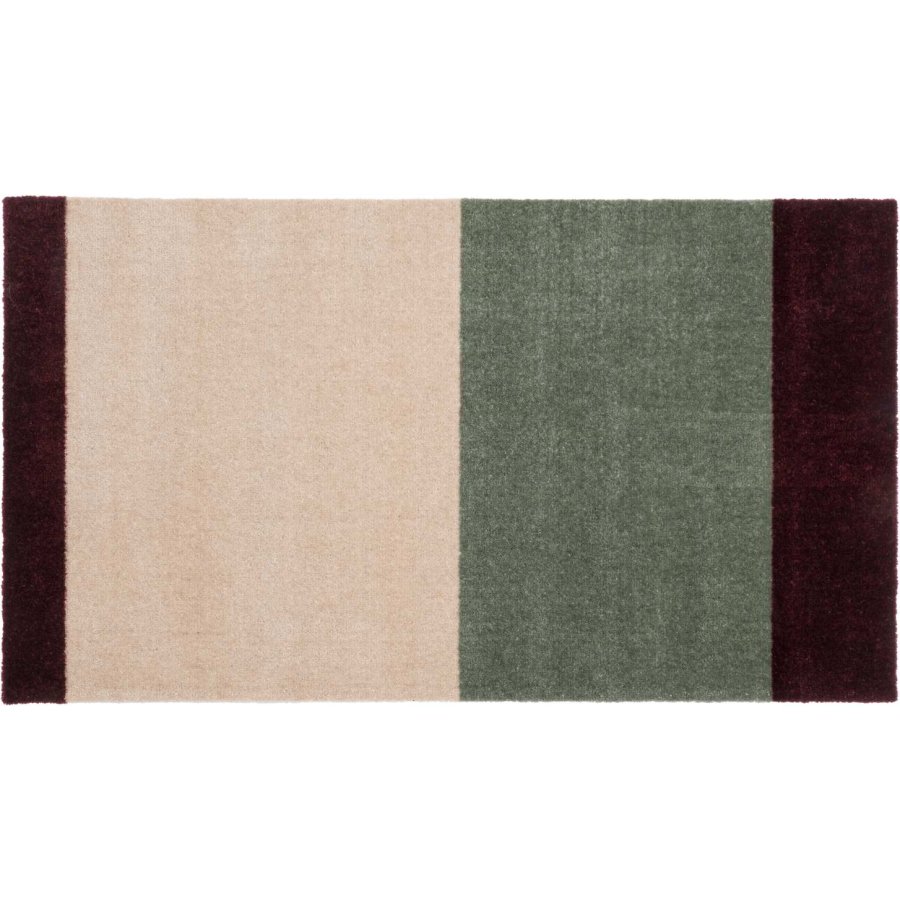 Tica Copenhagen Stripes Horisontal Gulvmtte 60x90 cm, Grn/Ivory/Bordeaux