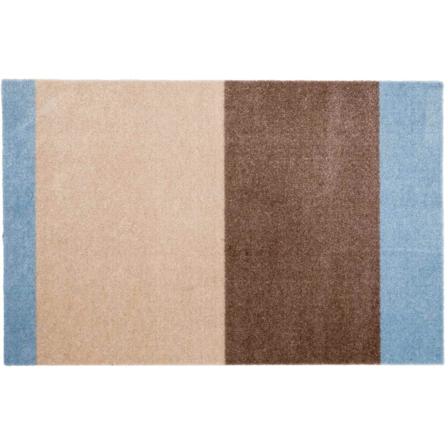 Tica Copenhagen Stripes Horisontal Gulvmtte 60x90 cm, Ivory/Sand/Bl