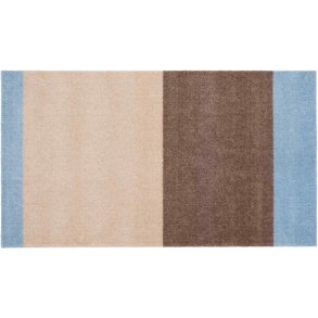 Tica Copenhagen Stripes Horisontal Gulvmåtte 67x120 cm, Ivory/Sand/Blå