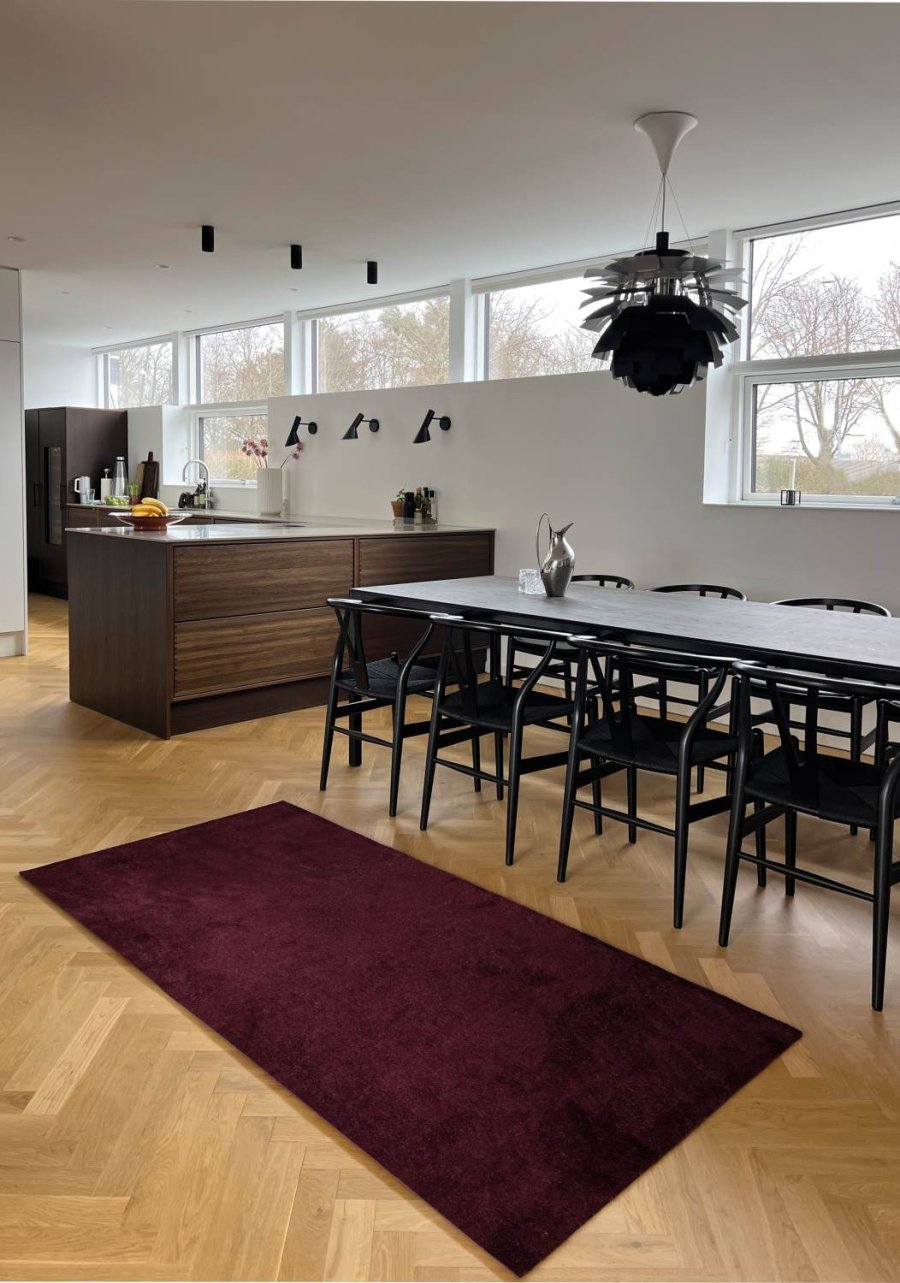 Tica Copenhagen Uni Color Smudsmtte 90x200 cm, Bordeaux