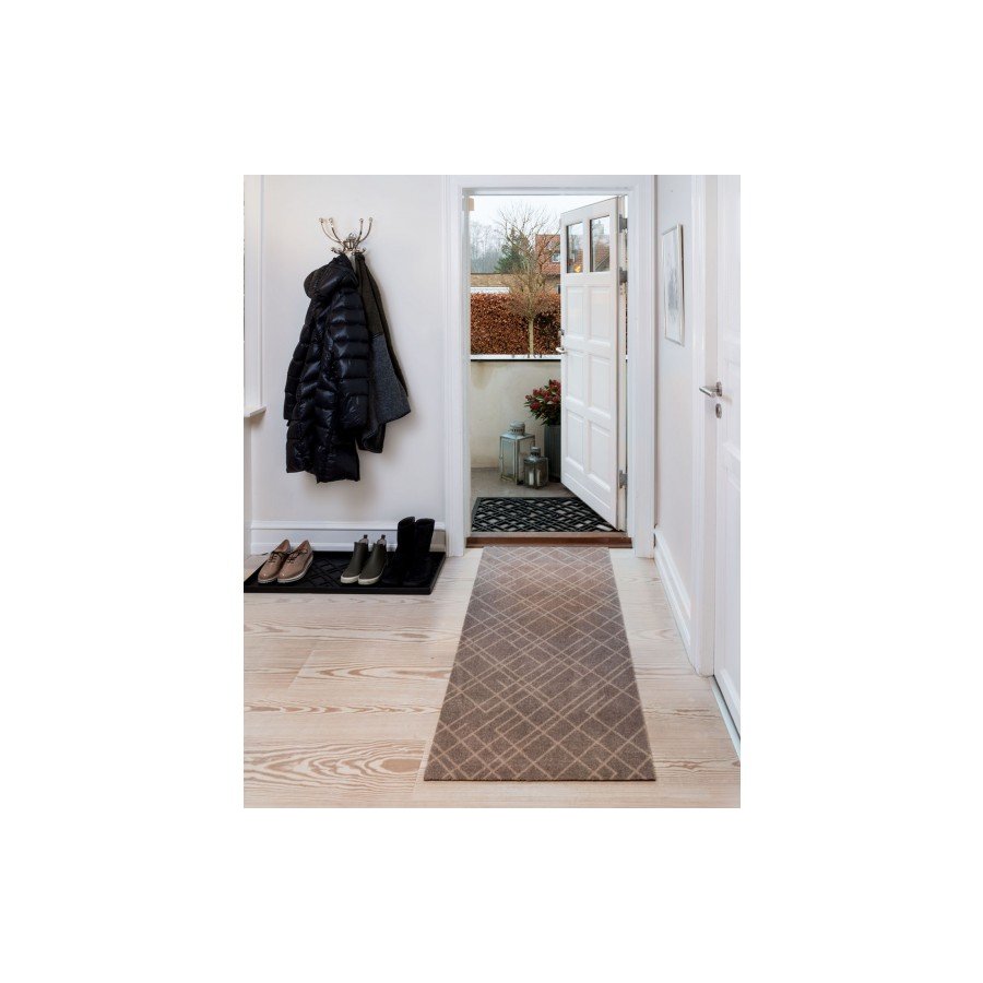 Tica Copenhagen Lines Gulvmtte 67x150 cm, Sand/Beige