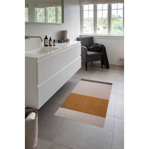 Tica Copenhagen Stripes Horisontal Gulvmåtte 67x120 cm, Ivory/Dijon/Brun