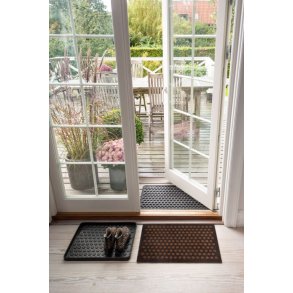 Tica Copenhagen Dot Smudsmåtte 40x60 cm, Dark Brown/Cognac