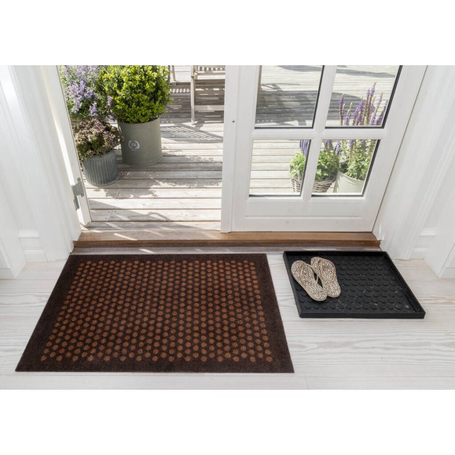 Tica Copenhagen Dot Fumatte 90x60 cm, Dunkelbraun/Cognac