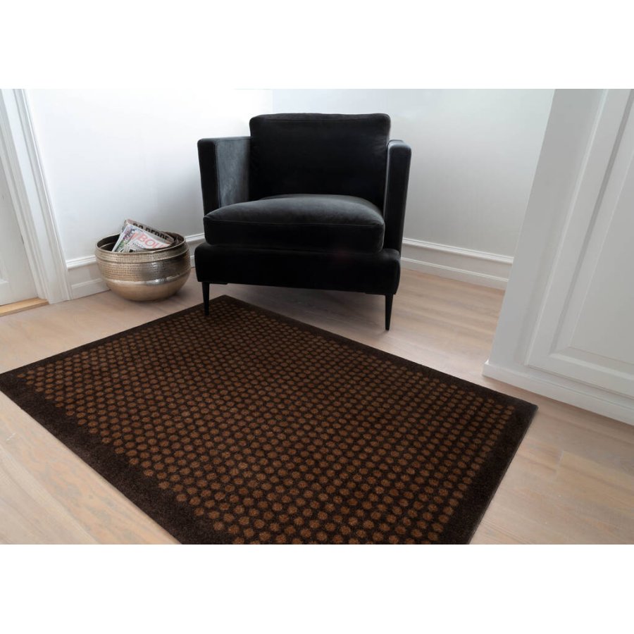 Tica Copenhagen Dot Fumatte 130x90 cm, Dunkelbraun/Cognac