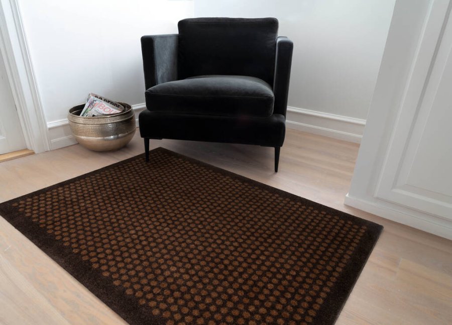 Tica Copenhagen Dot Fumatte 130x90 cm, Dunkelbraun/Cognac