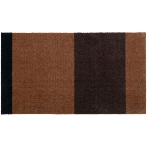 Tica Copenhagen Stripes Horisontal Gulvmtte 90x130 cm, Cognac/Brun/Sort