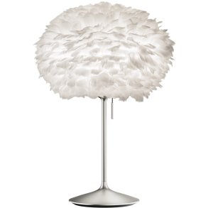 UMAGE Eos Sant&eacute; Bordlampe H72 cm, B�rstet St�l/Hvid