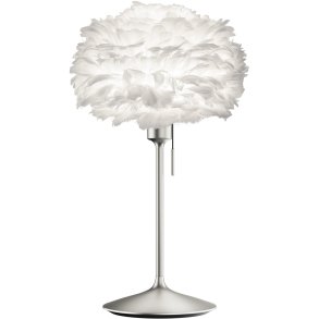 UMAGE Eos Sant&eacute; Bordlampe H62 cm, B�rstet St�l/Hvid