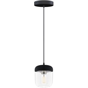 UMAGE Acorn Pendel �14 cm, Klar/Sort