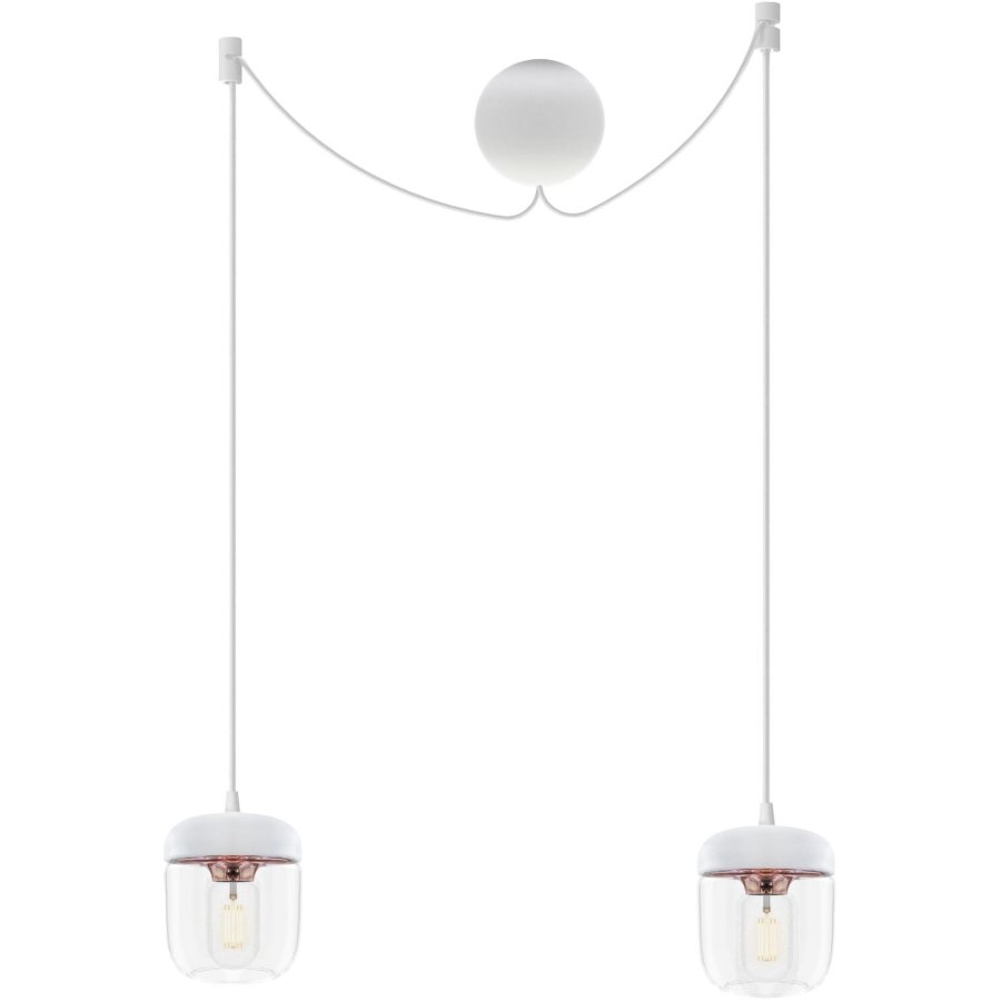 UMAGE Acorn 2 Pendel �14 cm, Hvid/Kobber