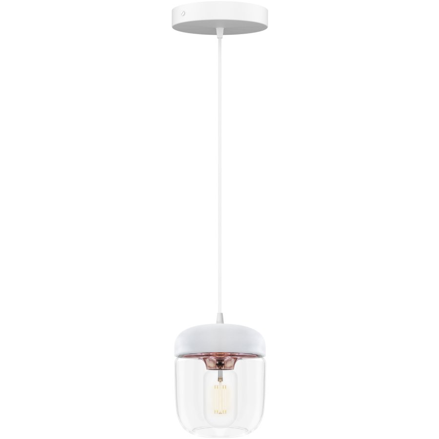 UMAGE Acorn Pendel �14 cm, Hvid/Kobber