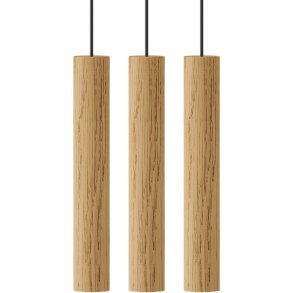UMAGE Chimes Pendelleuchte 3er Set. H22 cm, Eiche