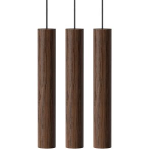 UMAGE Chimes Pendelleuchte 3er Set H22 cm, dunkle Eiche