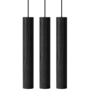 UMAGE Chimes Pendelleuchte 3er Set. H22 cm, Schwarze Eiche