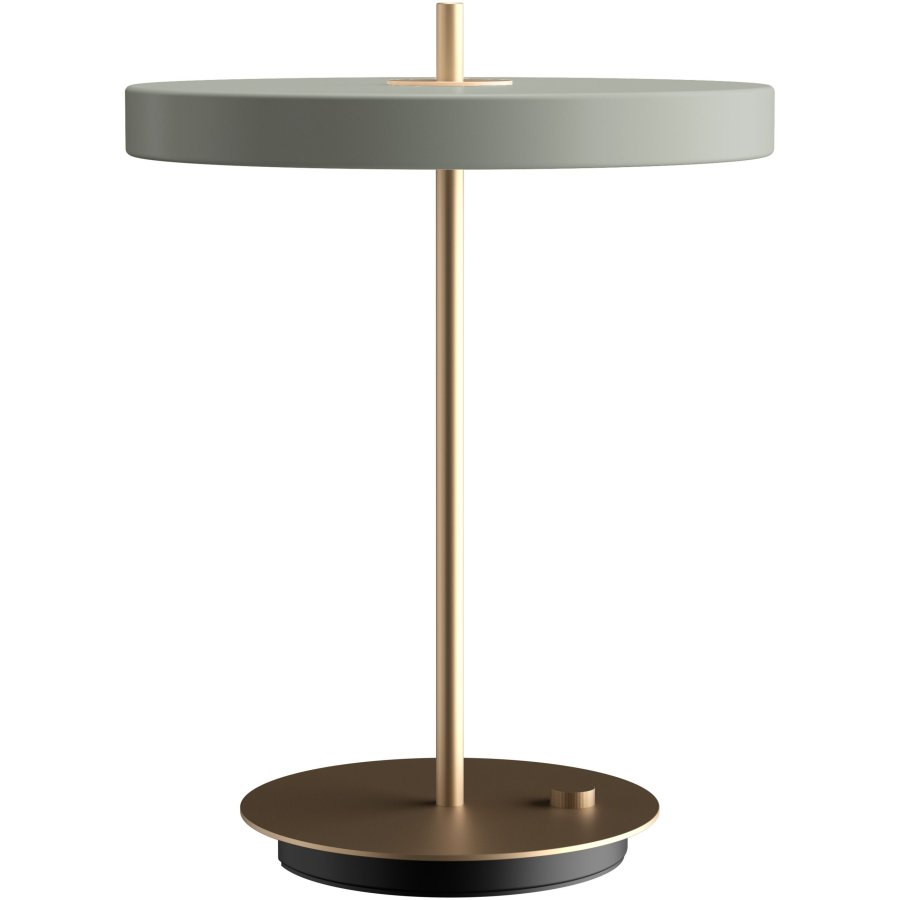 UMAGE Asteria Trdls Bordlampe LED H41,5 cm, Nuance Olive/Messing