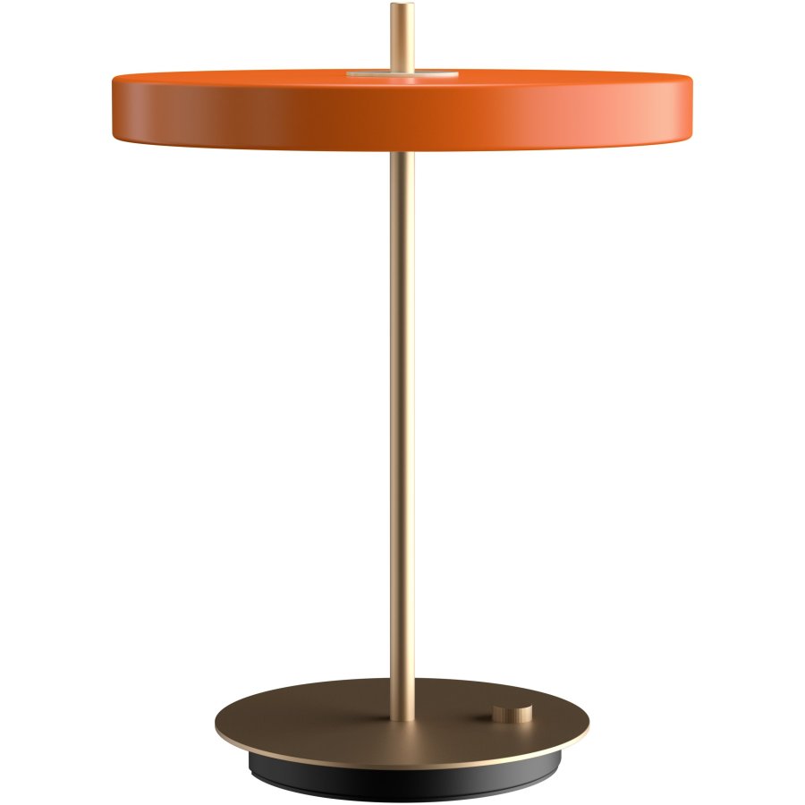 UMAGE Asteria Trdls Bordlampe LED H41,5 cm, Nuance Orange/Messing