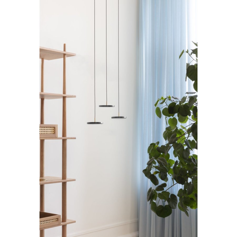 UMAGE Asteria Hanglamp �15 cm, Antracietgrijs/Messing