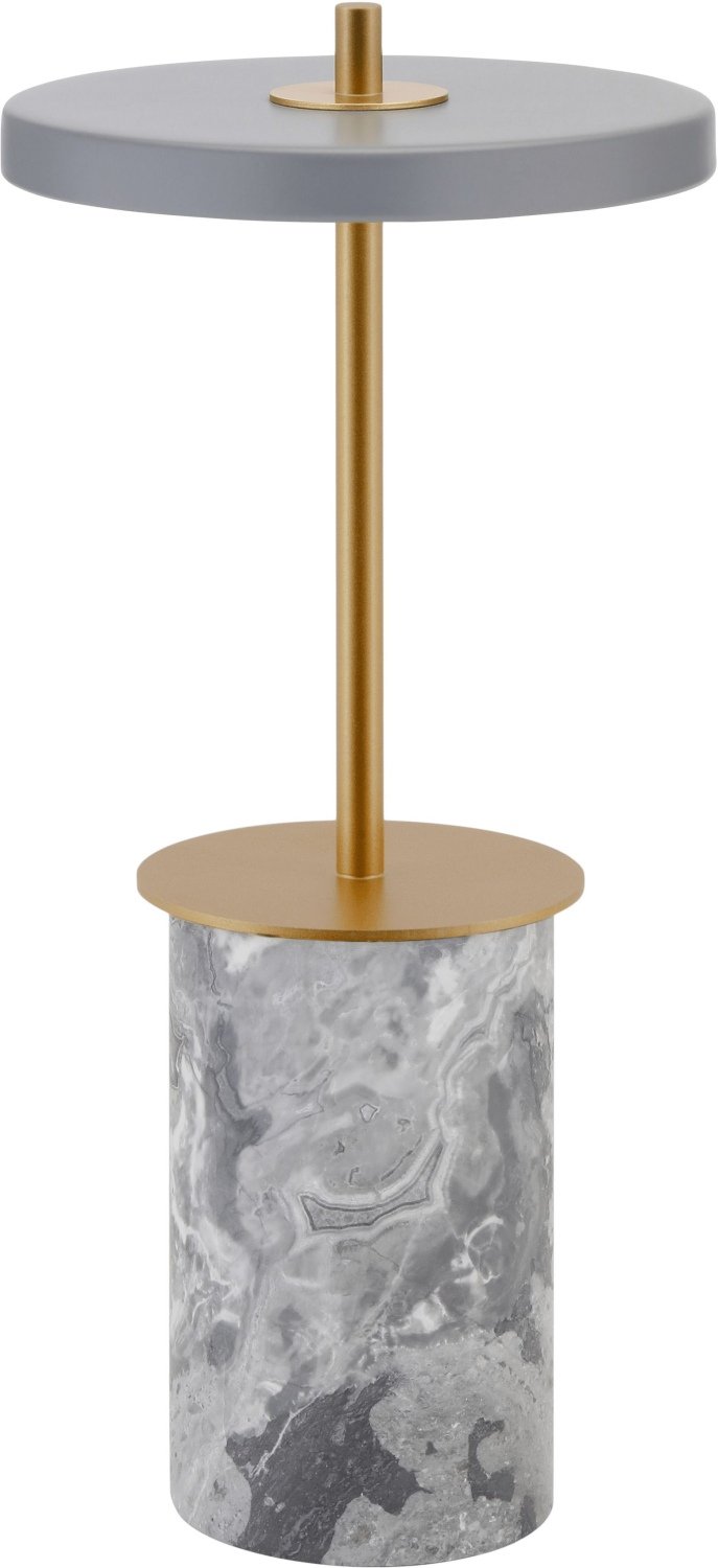 UMAGE Asteria Move Mini Tr�dl�s Bordlampe LED H25,5 cm, Grey Marble/Messing
