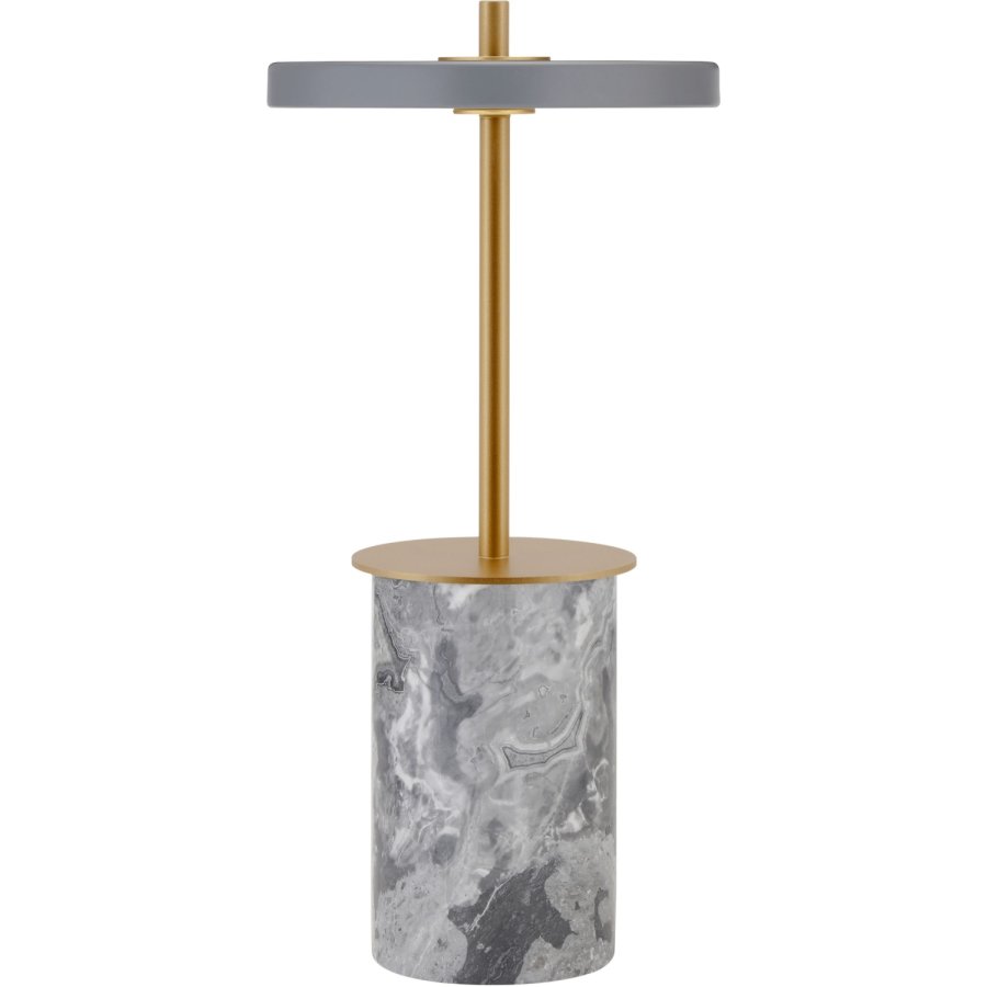 UMAGE Asteria Move Mini Tr�dl�s Bordlampe LED H25,5 cm, Grey Marble/Messing