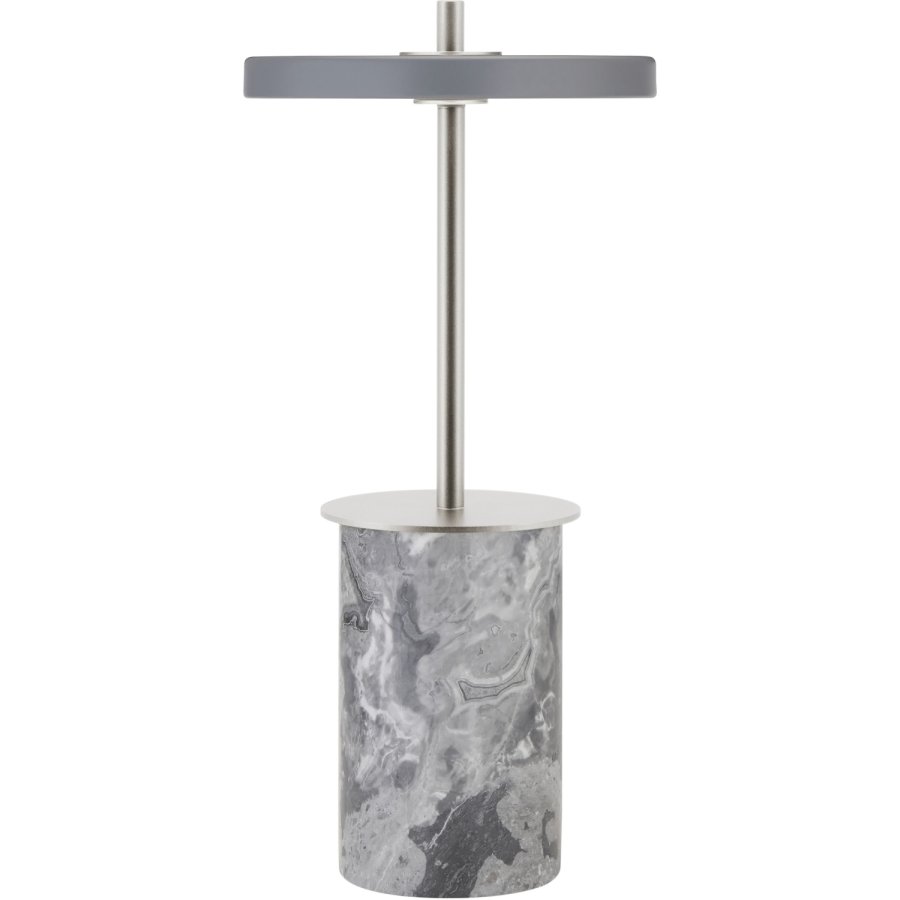 UMAGE Asteria Move Mini Tr�dl�s Bordlampe LED H25,5 cm, Grey Marble Steel