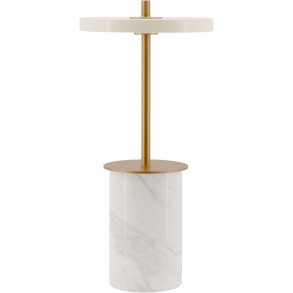 UMAGE Asteria Move Mini Trdls Bordlampe LED H25,5 cm, Hvid Marmor