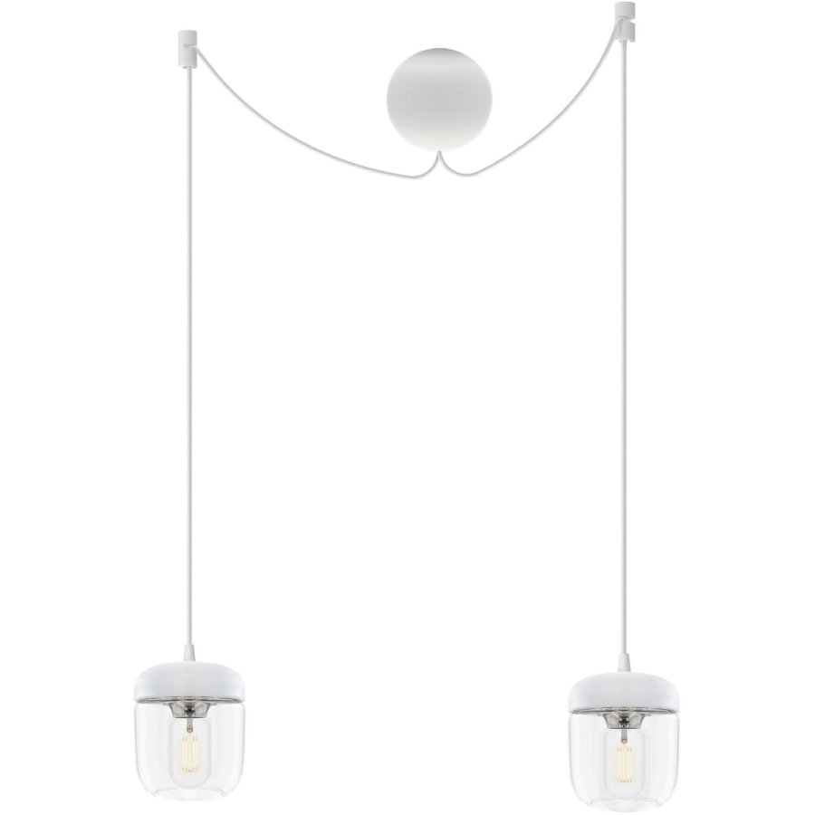UMAGE Acorn 2 Pendel �14 cm, Hvid/St�l