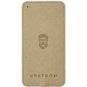 UPSTRÖM LÄDER Kabelloses Ladegerät 77x151,5x7,5 mm, Sand