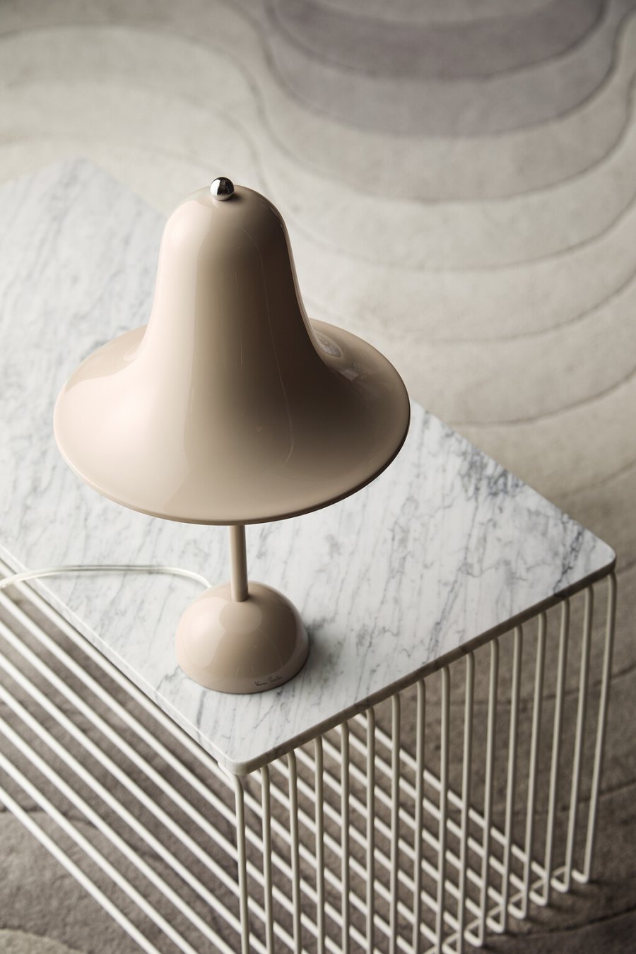 Verpan Pantop Bordlampe H38 cm, Grey Sand