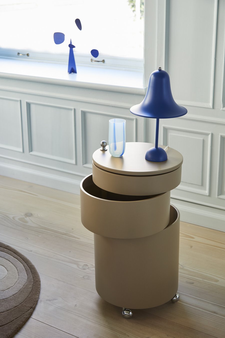Verpan Pantop Bordlampe H38 cm, Matt Classic Blue