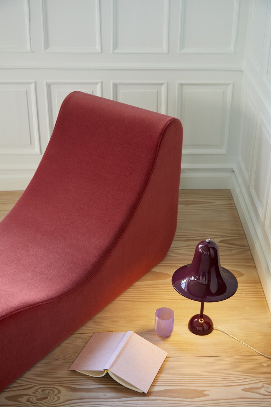 Verpan Pantop Bordlampe H38 cm, Burgundy