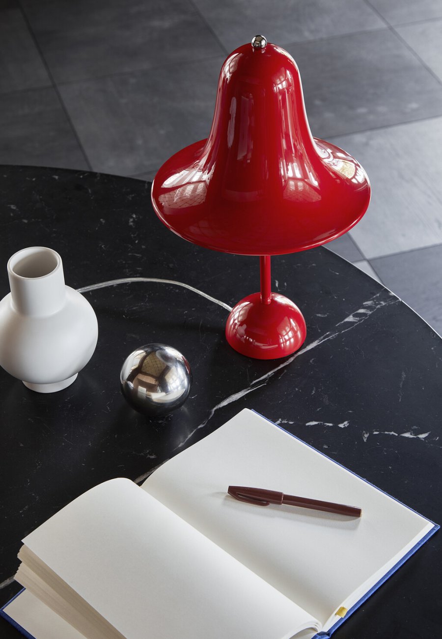 Verpan Pantop Bordlampe H38 cm, Bright Red