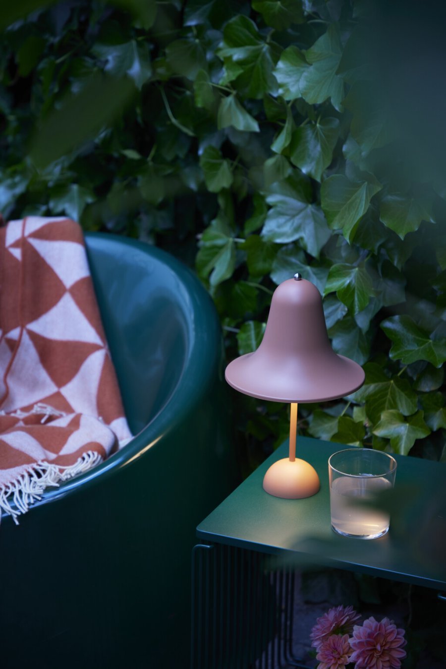 Verpan Pantop Tragbare Tischlampe H30 cm, Matt Terracotta