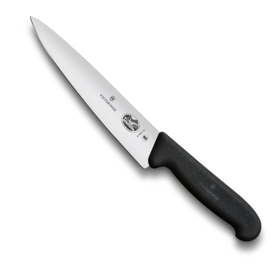 Victorinox Fibrox Kokkekniv 19 cm, Sort