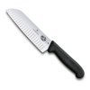 Victorinox Fibrox Santoku Kniv m. Luftskr 17 cm, Sort