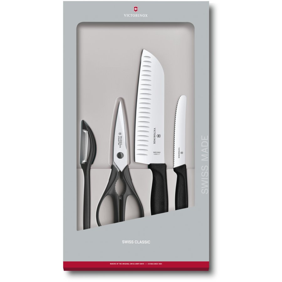 Victorinox Swiss Classic Kkkenst 4 Dele, Sort