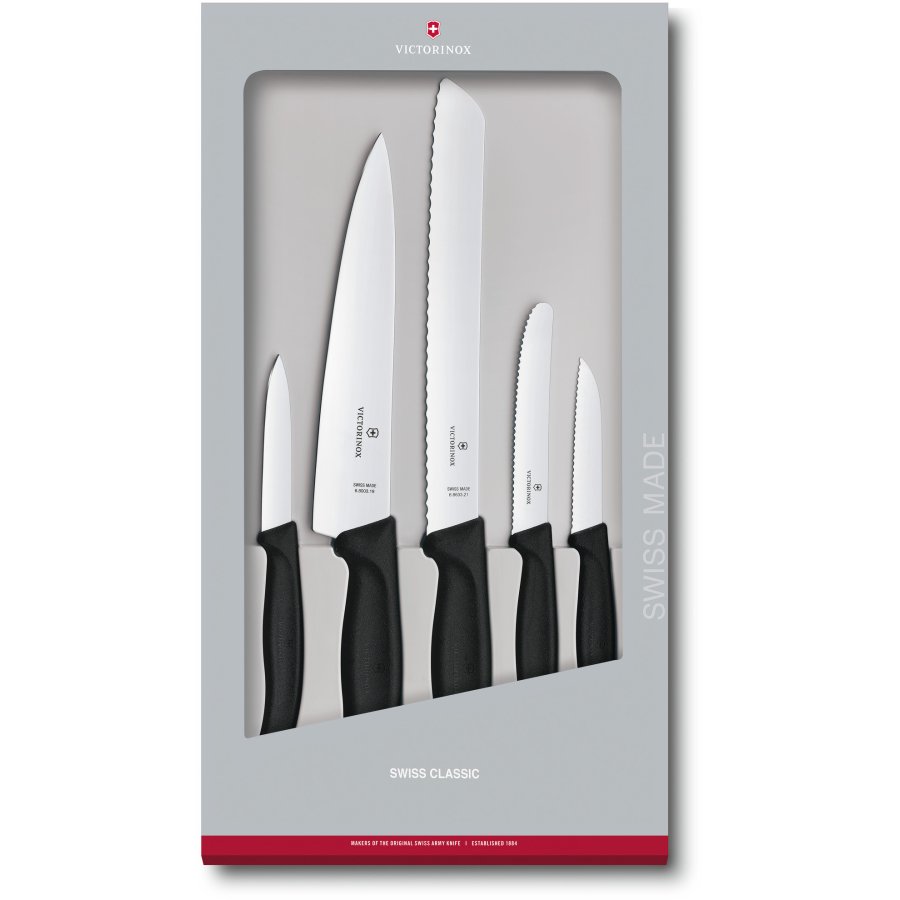 Victorinox Swiss Classic Kkkenst 5 Dele, Sort