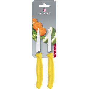 Victorinox Swiss Classic Gemsemesser 2er Set 8 cm, Gelb