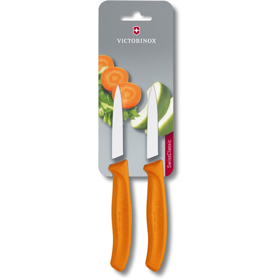 Victorinox Swiss Classic Grntsagskniv 2 stk. 8 cm, Orange