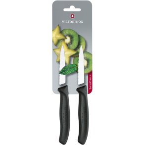 Victorinox Swiss Classic Gemsemesser 2er Set 8 cm, Schwarz