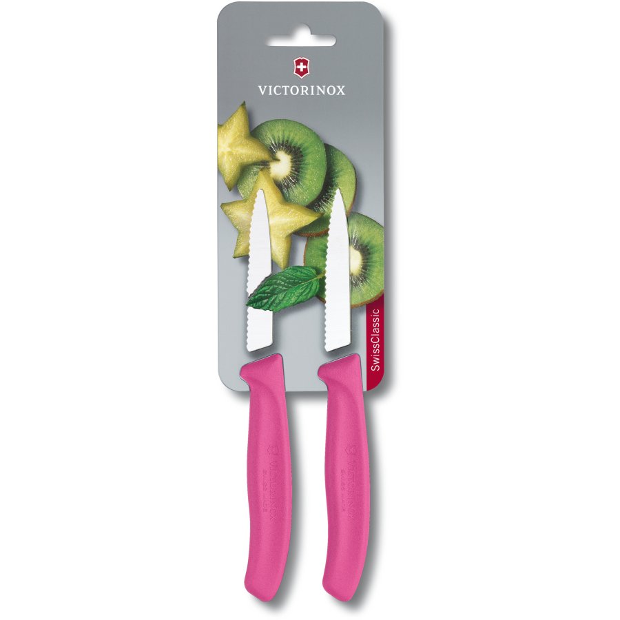 Victorinox Swiss Classic Grntsagskniv 2 stk. 8 cm, Pink