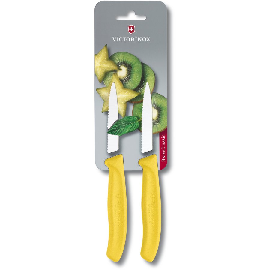 Victorinox Swiss Classic Grntsagskniv 2 stk. 8 cm, Gul
